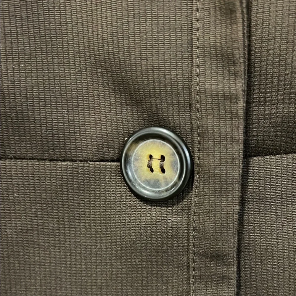 Talbots Chocolate Brown One button cotton classic blazer size 10 - Picture 2 of 13